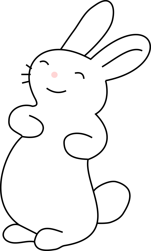OnlineLabels Clip Art White Rabbit